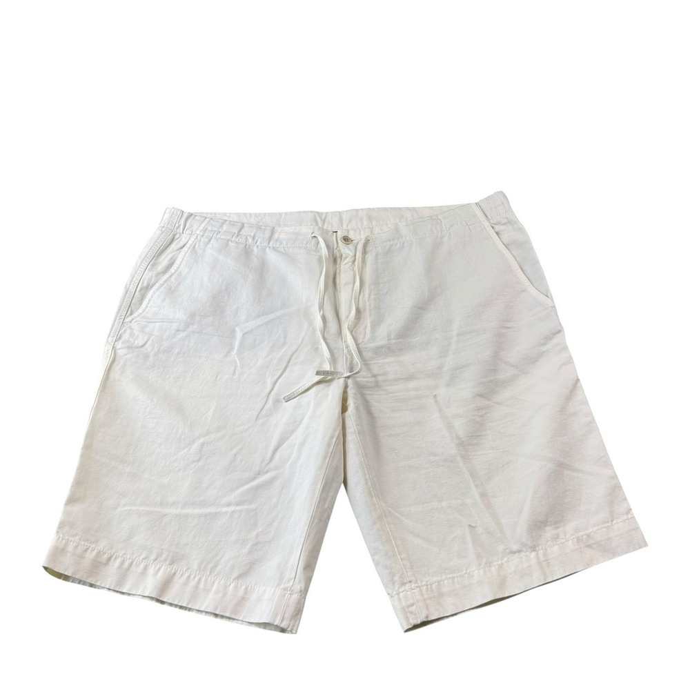 Loro Piana Cream Current Cotton Linen Men's Short Size 3XL GUC